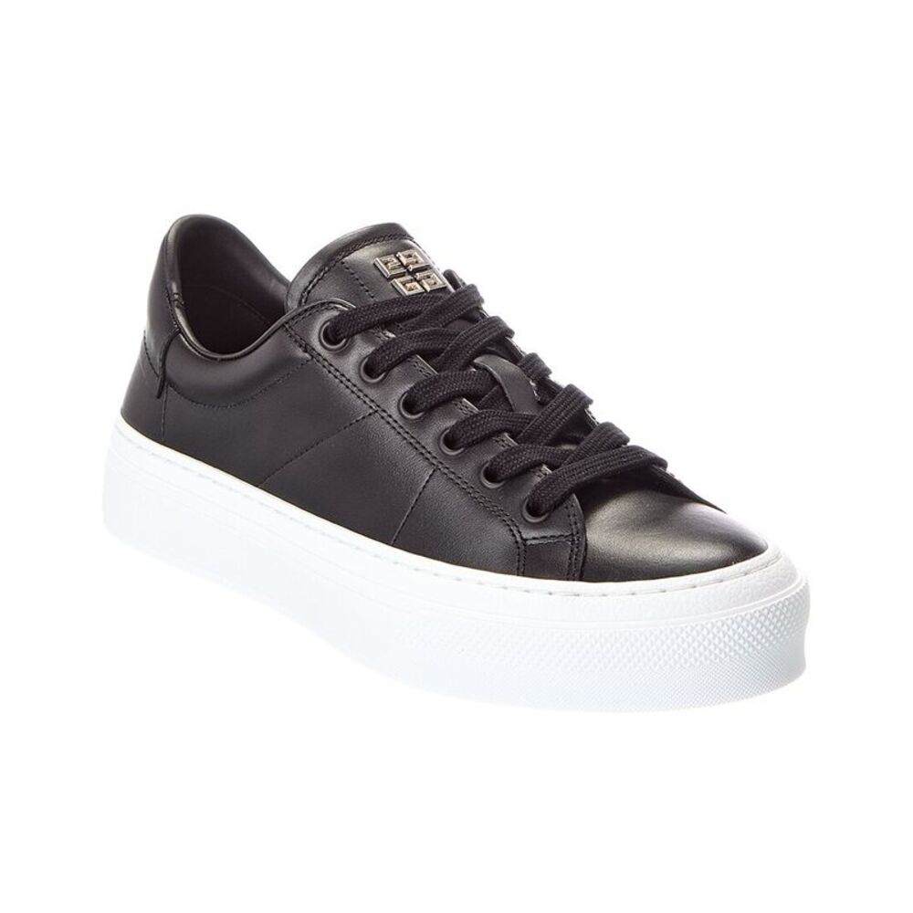 Givenchy Logo Leather Sneaker, Black